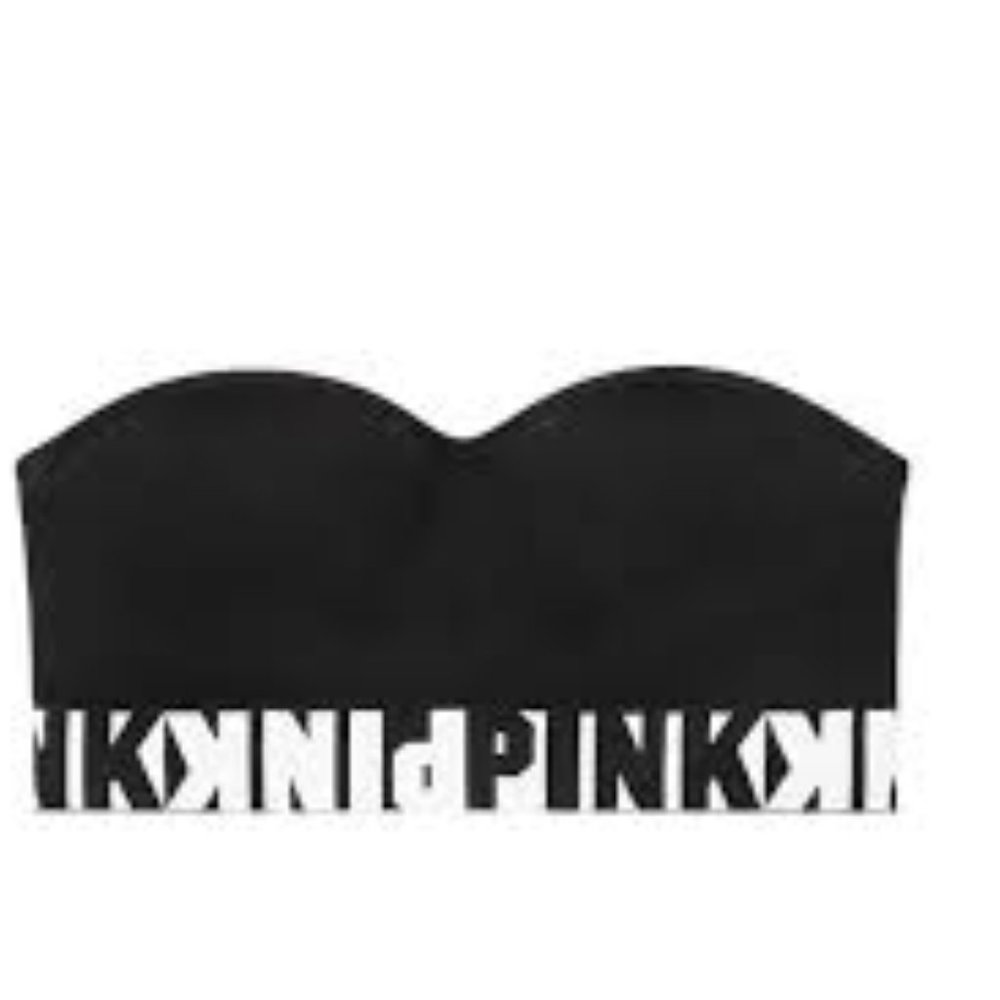 PINK Victoria's Secret Black Multiway Bandeau Size 34C